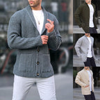 Single - breasted Long Sleeve Lapel Sweater Men's Clothing - StepByStepNow