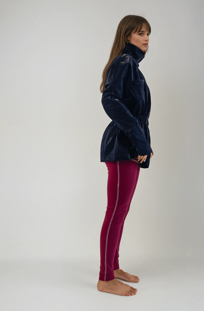 Single - Panel Cotton Windbreaker with Merino Wool Lining - Black - StepByStep