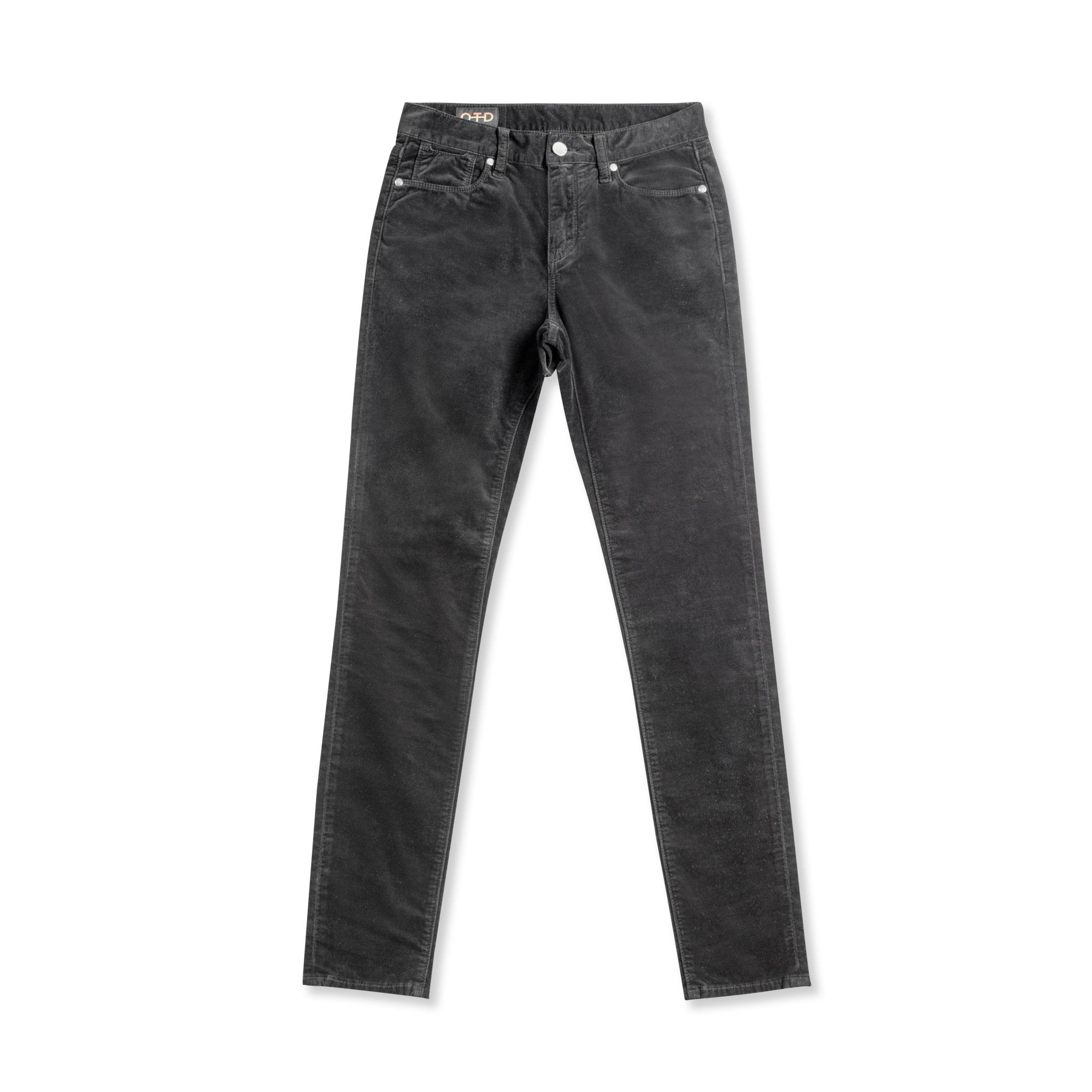 Skinny - Fit Stretch Velvet Jean (Black) - StepByStep