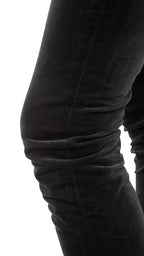 Skinny - Fit Stretch Velvet Jean (Black) - StepByStep