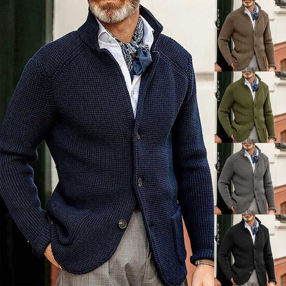 Slim Stand Collar Knitted New Cardigan Jacket - StepByStepNow