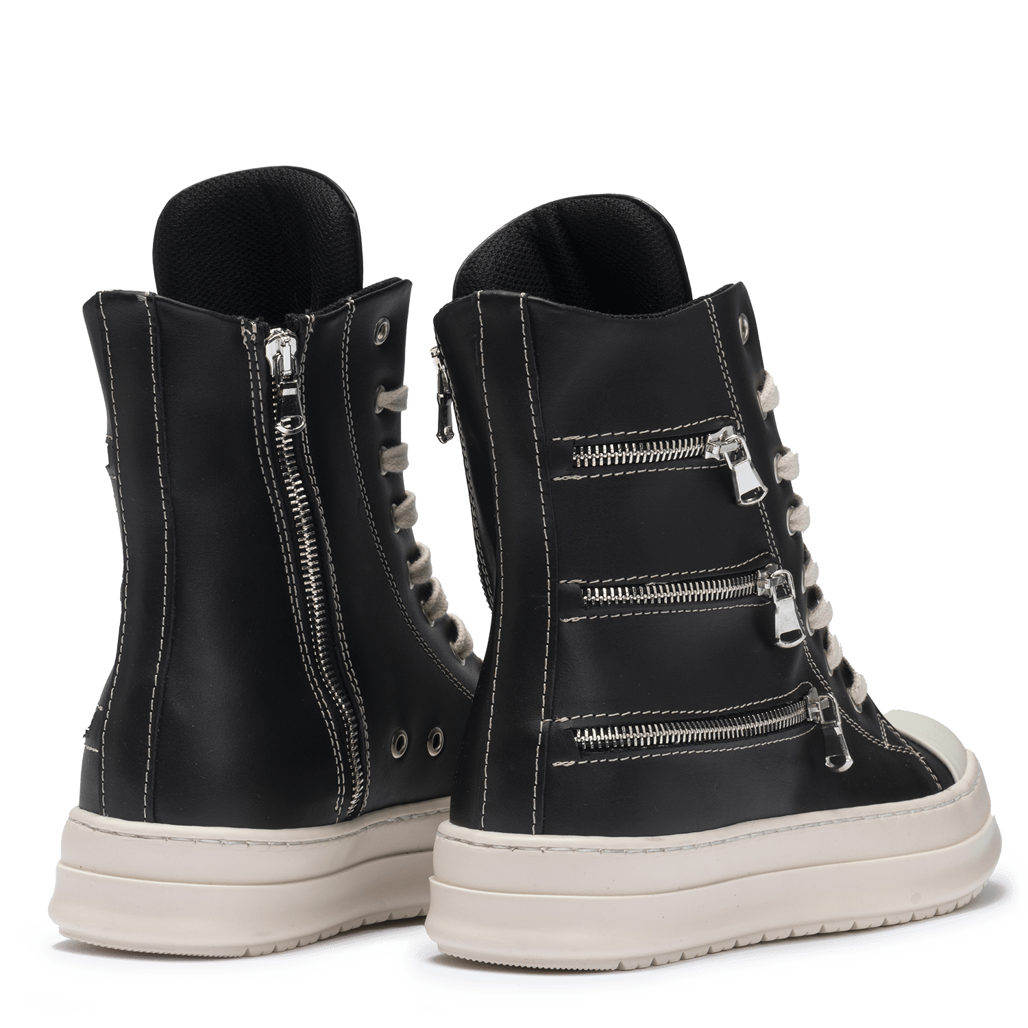 Sneakers Leather High Triple Zip - StepByStepNow