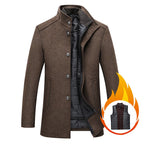 Solid Color Casual Men's Woolen Coat - StepByStepNow
