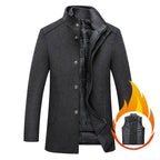 Solid Color Casual Men's Woolen Coat - StepByStepNow