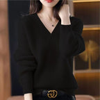 Solid Color Collar Sweater Women's Loose Slimming - StepByStepNow