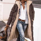 Solid Color Hooded Long Coat Winter Long Sleeve Double - sided Wear Slim Elegant Cardigan Jacket Top Women's Clothing - StepByStepNow