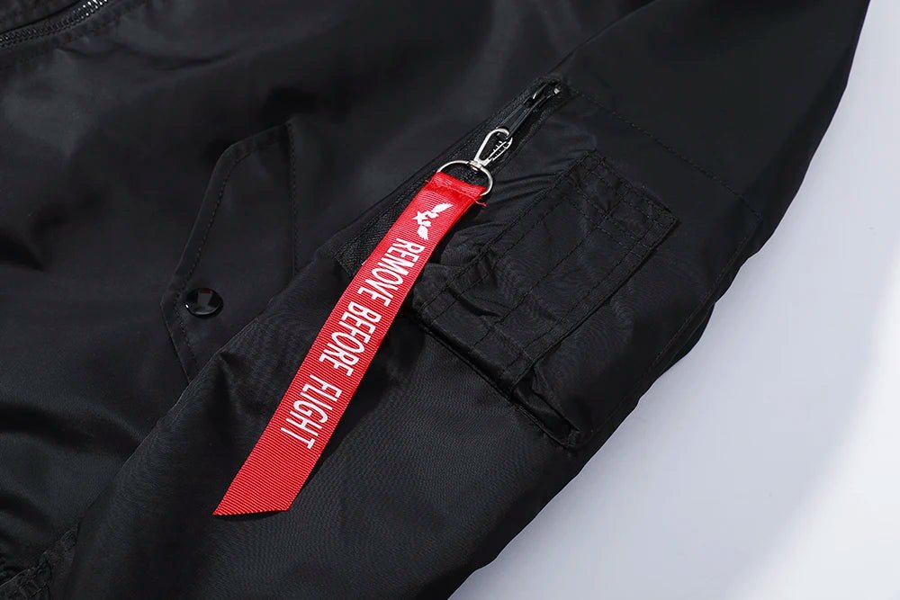 Spring and Autumn Winter Air Force MA1 Pilot Jacket Men's Solid Color Baseball Jacket Casual Thick Windproof Warm Cotton Jacket - StepByStep