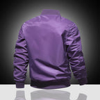 Spring and Autumn Winter Air Force MA1 Pilot Jacket Men's Solid Color Baseball Jacket Casual Thick Windproof Warm Cotton Jacket - StepByStep