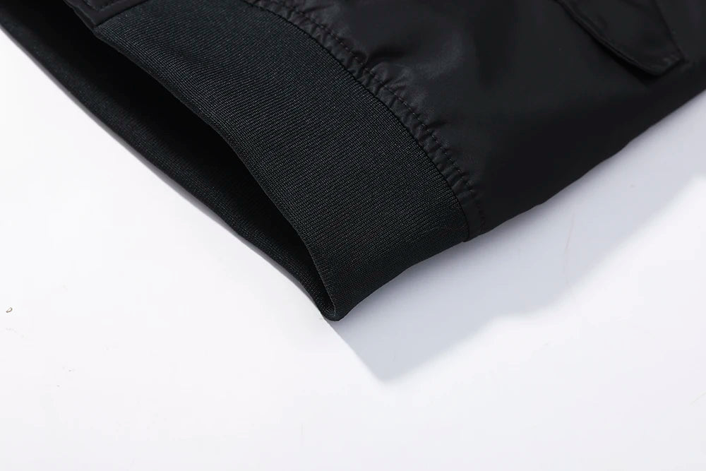 Spring and Autumn Winter Air Force MA1 Pilot Jacket Men's Solid Color Baseball Jacket Casual Thick Windproof Warm Cotton Jacket - StepByStep