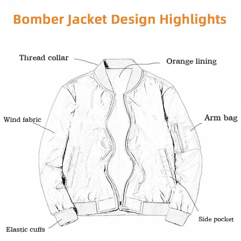 Spring Bomber Jacket For Men Women Padding Military Jacket Varsity Baseball Coat Mens Windbreaker Male Clothing MA1 Winter Z1 - StepByStep