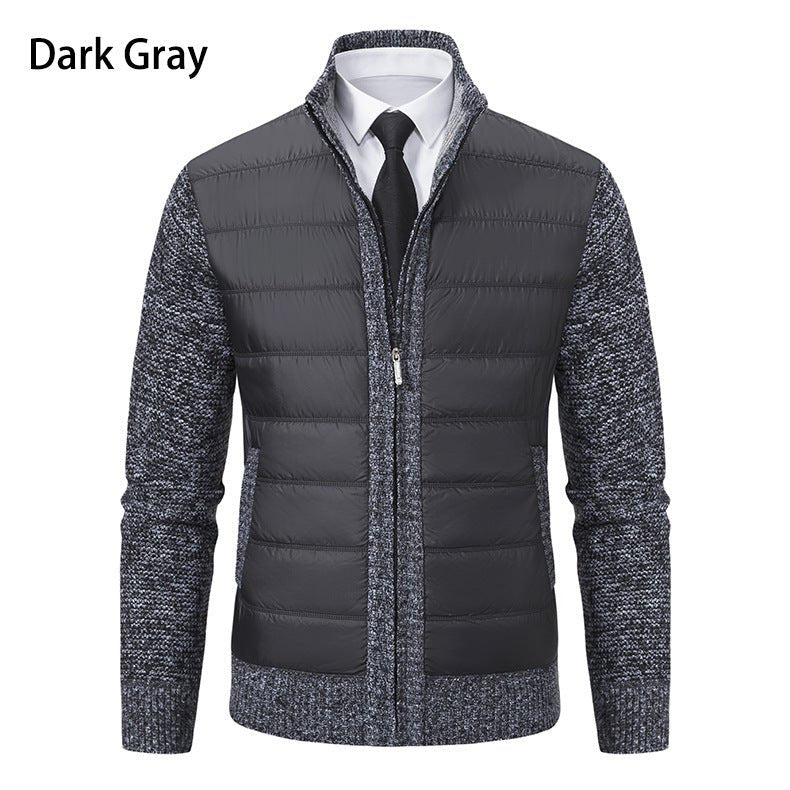 Stand Collar Fleece - lined Thickened Men's Coat - StepByStepNow