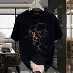 StepByStepNow Men's Hip Hop Graphic Tee - Cotton Casual Summer T-Shirt White &amp; Black Up to 5XL - StepByStepNow