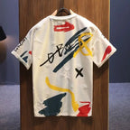 StepByStepNow Men's Y2K Vintage Cotton Tee - Loose Fit Summer Top - StepByStepNow