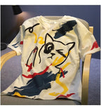 StepByStepNow Men's Y2K Vintage Cotton Tee - Loose Fit Summer Top - StepByStepNow