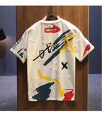 StepByStepNow Men's Y2K Vintage Cotton Tee - Loose Fit Summer Top - StepByStepNow