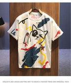 StepByStepNow Men's Y2K Vintage Cotton Tee - Loose Fit Summer Top - StepByStepNow