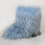 Stivali da neve invernali da donna pelliccia di volpe sintetica - StepByStepNow