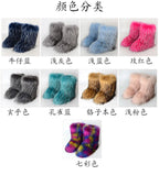 Stivali da neve invernali da donna pelliccia di volpe sintetica - StepByStepNow