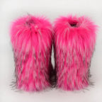 Stivali da neve invernali da donna pelliccia di volpe sintetica - StepByStepNow