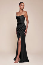 Strapless Neoprene Fitted Gown - StepByStepNow