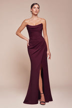 Strapless Neoprene Fitted Gown - StepByStepNow