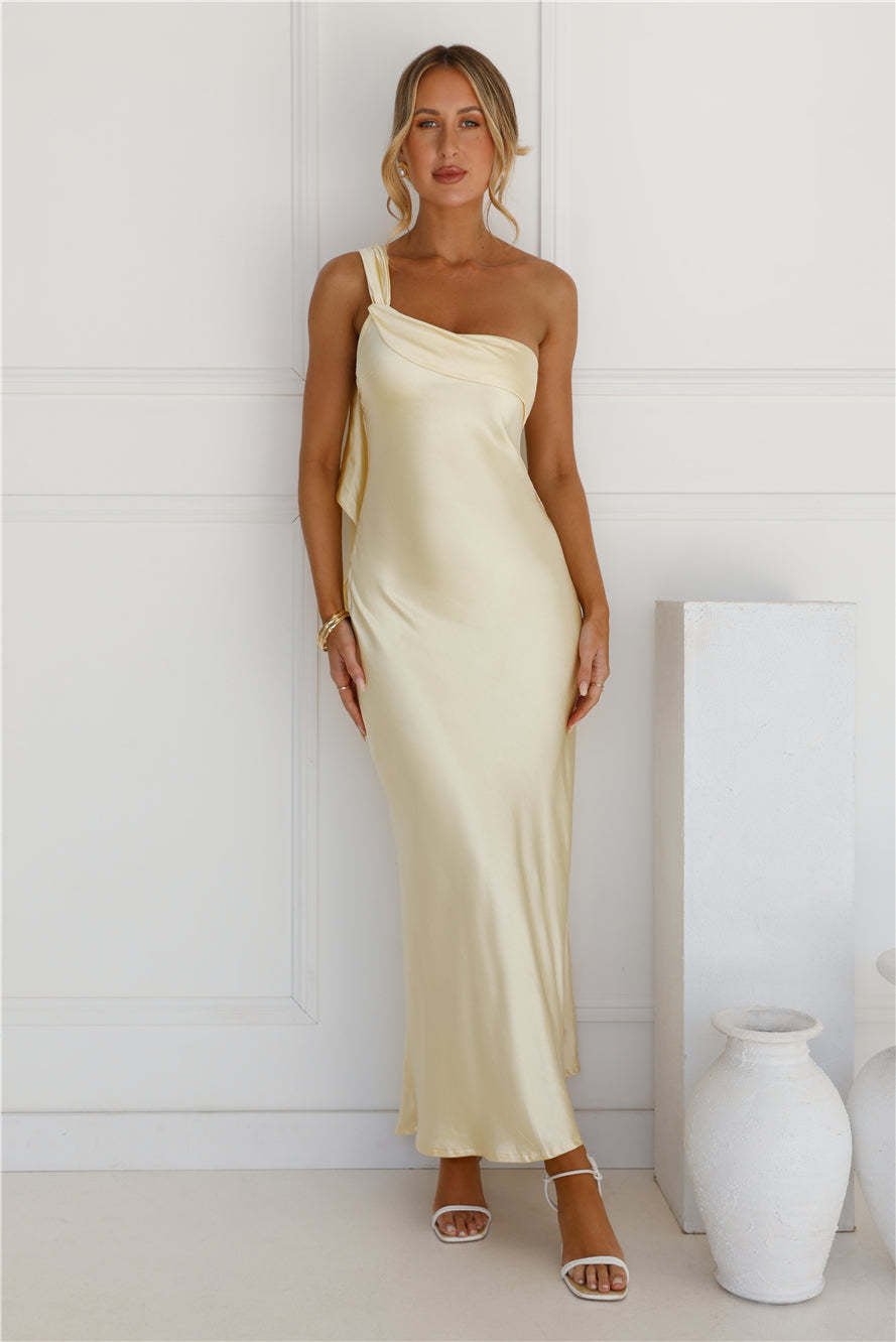 Strapless Satin Slit Long Dress For Women, Upper East Side, BYMANYC New York. - StepByStep