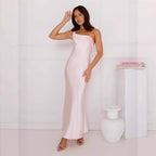 Strapless Satin Slit Long Dress For Women, Upper East Side, BYMANYC New York. - StepByStep
