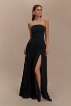 Strapless Shirred Backless Long Dress For Women, Williamsburg, BYMANYC New York. - StepByStep