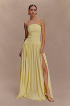 Strapless Shirred Backless Long Dress For Women, Williamsburg, BYMANYC New York. - StepByStep