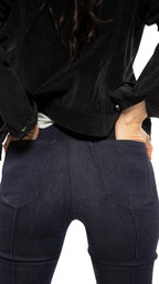 Stretch Velvet Jean Jacket (Black) - StepByStep