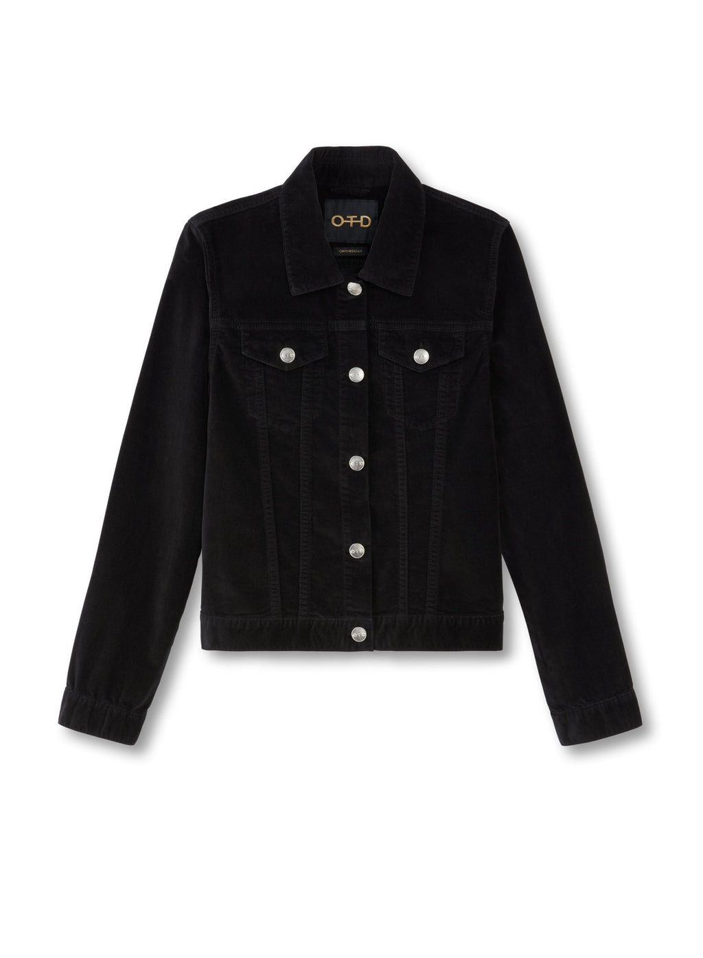 Stretch Velvet Jean Jacket (Black) - StepByStep