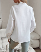 Camicia a righe con ruches - Blusa elegante - StepByStepNow