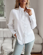 Camicia a righe con ruches - Blusa elegante - StepByStepNow