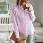 Camicia a righe con ruches - Blusa elegante - StepByStepNow