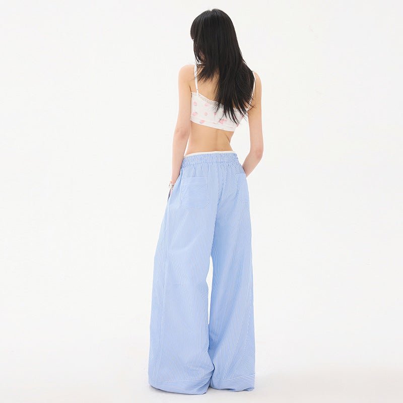 Striped Wide - Leg Pants, Hamptons | Women - BYMANYC ® New York - StepByStep