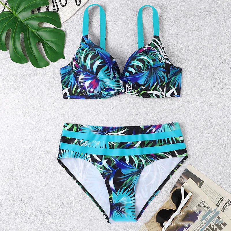 Summer Bikinis Women High Waisted Swimwear With Push Up Female Swimsuit 2026 Swimming Bathing Suit Bikini Set Beach Wear Bather - StepByStepNow