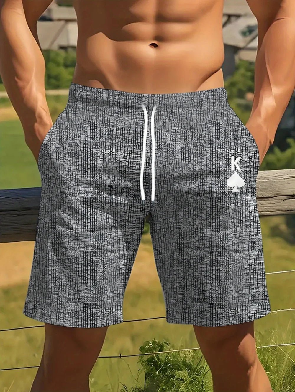Summer Classic Grid Stripes Pattern Men Beach Shorts Swim Trunks Fashion 3D Printed Sports Casual Shorts Loose Clothes for Man - StepByStepNow