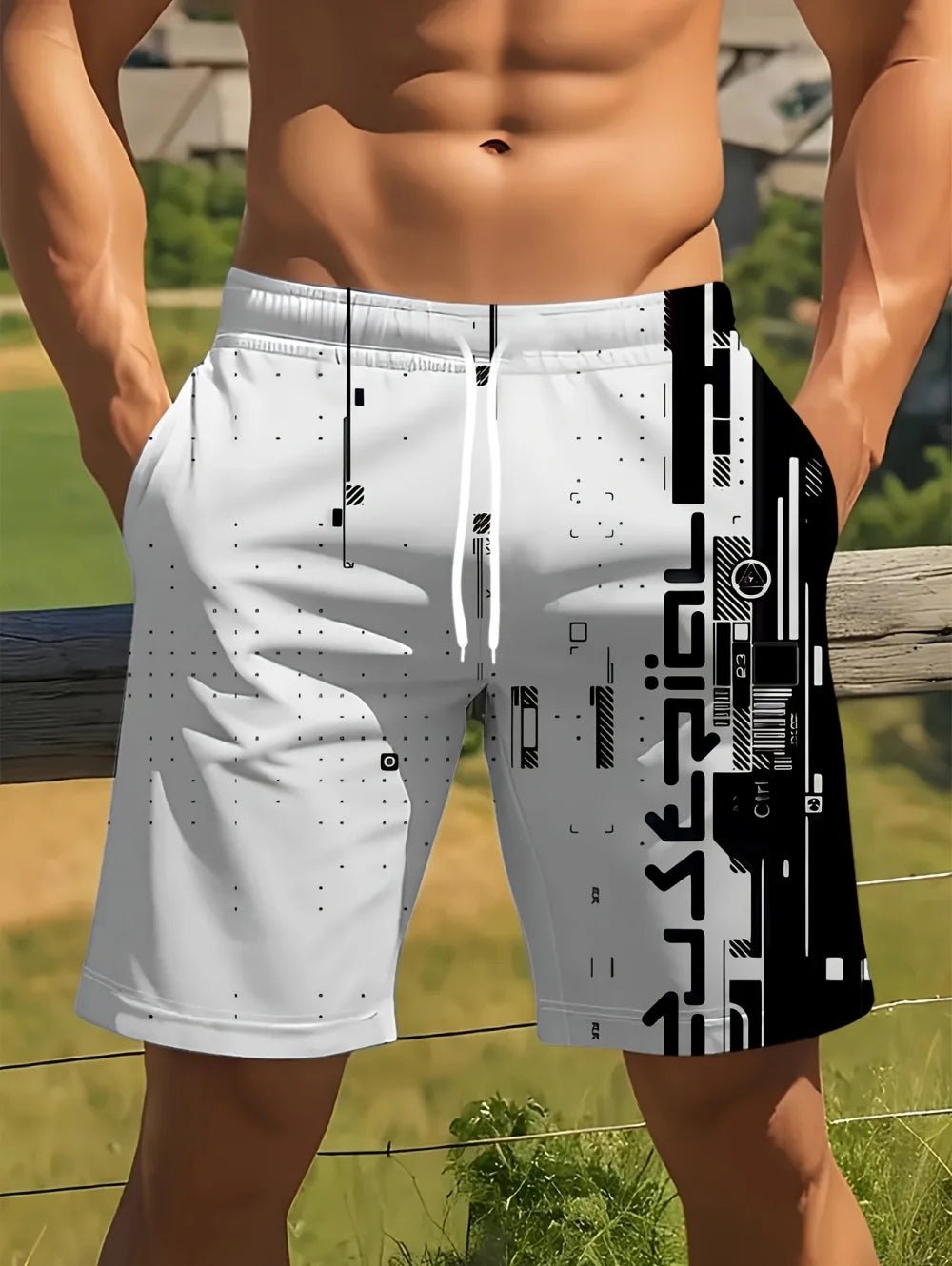 Summer Classic Grid Stripes Pattern Men Beach Shorts Swim Trunks Fashion 3D Printed Sports Casual Shorts Loose Clothes for Man - StepByStepNow