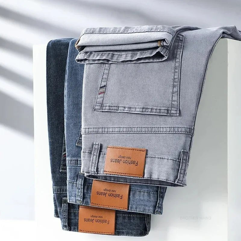 Jeans uomo grigi elasticizzati per estate: perfetti per l'ufficio o il tempo libero - StepByStepNow