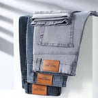 Jeans uomo grigi elasticizzati per estate: perfetti per l'ufficio o il tempo libero - StepByStepNow