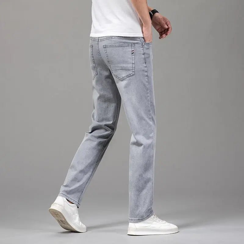 Jeans uomo grigi elasticizzati per estate: perfetti per l'ufficio o il tempo libero - StepByStepNow
