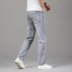 Jeans uomo grigi elasticizzati per estate: perfetti per l'ufficio o il tempo libero - StepByStepNow