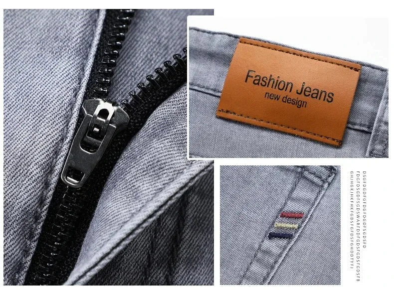 Jeans uomo grigi elasticizzati per estate: perfetti per l'ufficio o il tempo libero - StepByStepNow