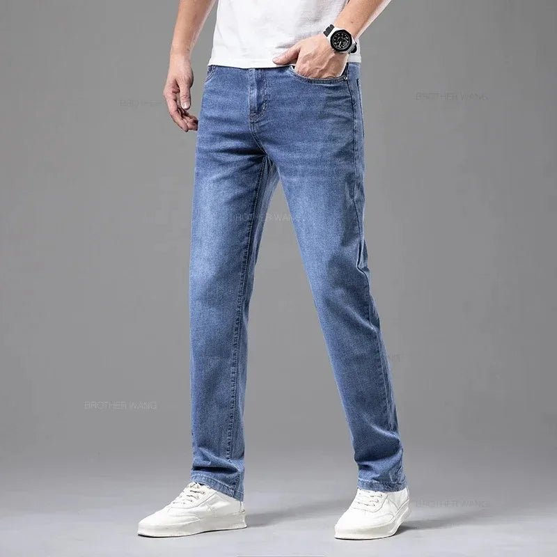 Jeans uomo grigi elasticizzati per estate: perfetti per l'ufficio o il tempo libero - StepByStepNow
