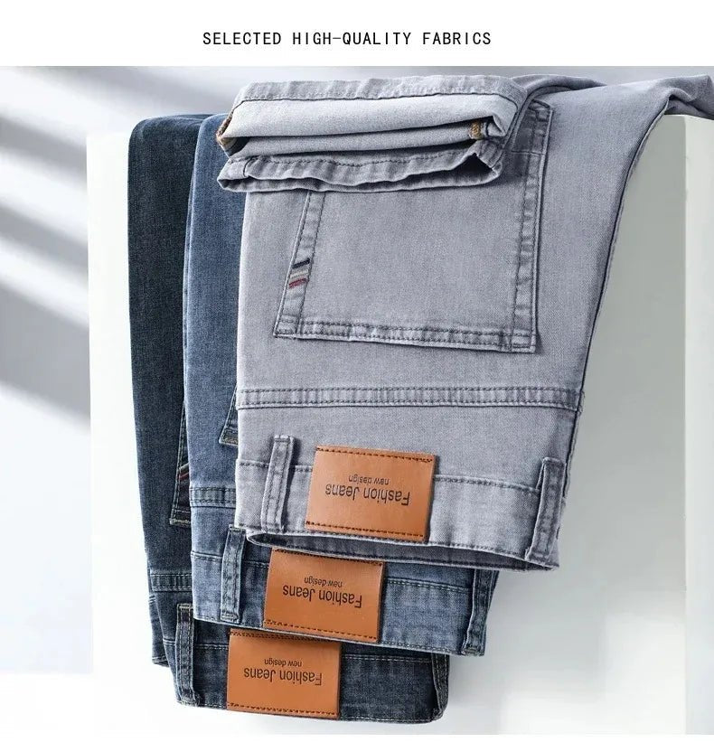 Jeans uomo grigi elasticizzati per estate: perfetti per l'ufficio o il tempo libero - StepByStepNow
