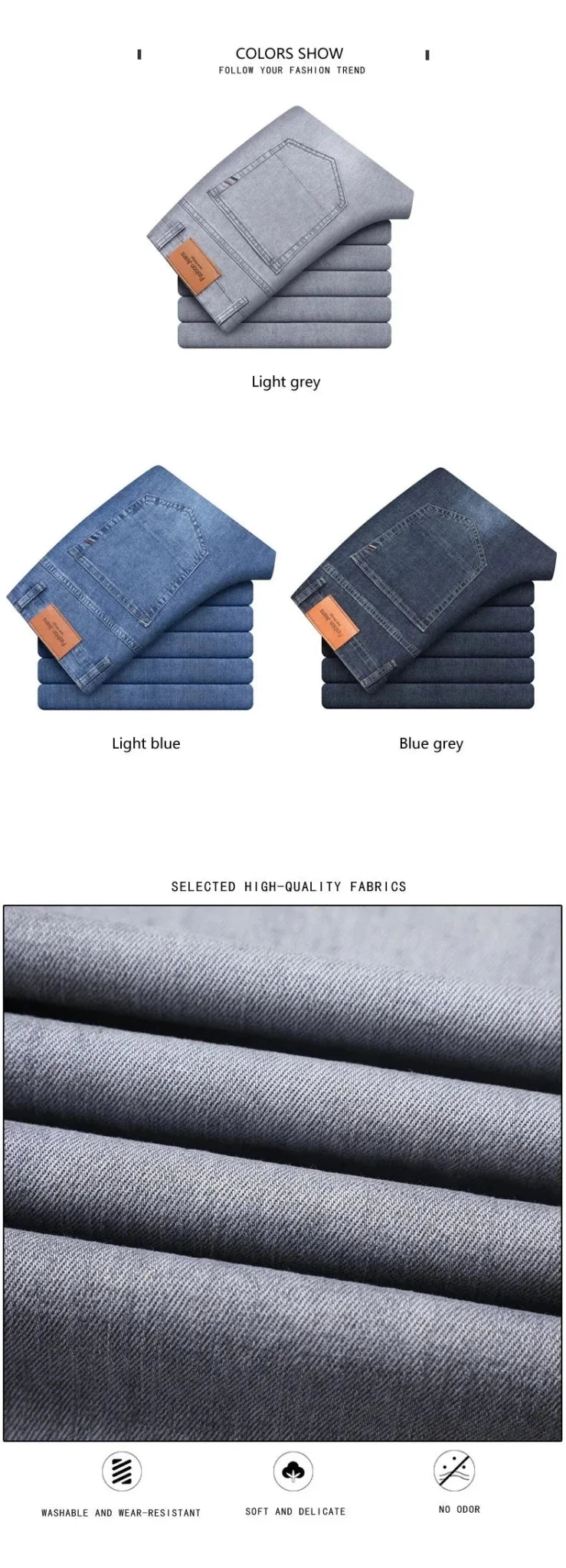 Jeans uomo grigi elasticizzati per estate: perfetti per l'ufficio o il tempo libero - StepByStepNow