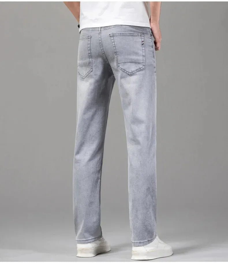 Jeans uomo grigi elasticizzati per estate: perfetti per l'ufficio o il tempo libero - StepByStepNow