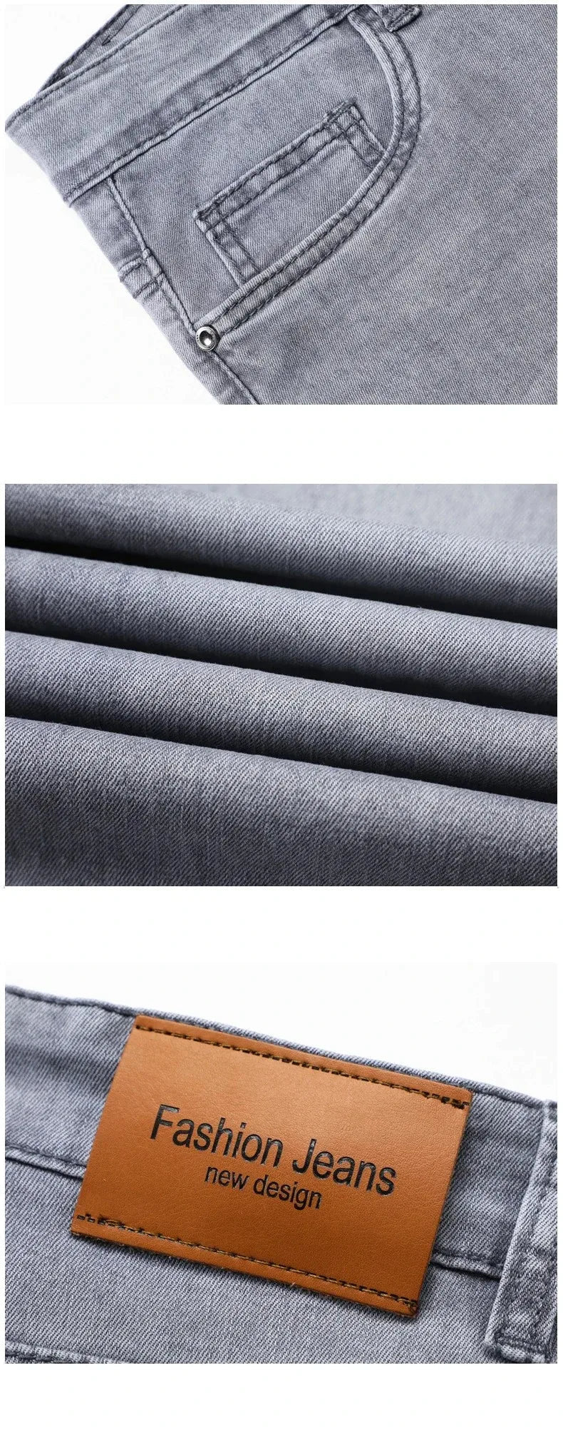 Jeans uomo grigi elasticizzati per estate: perfetti per l'ufficio o il tempo libero - StepByStepNow