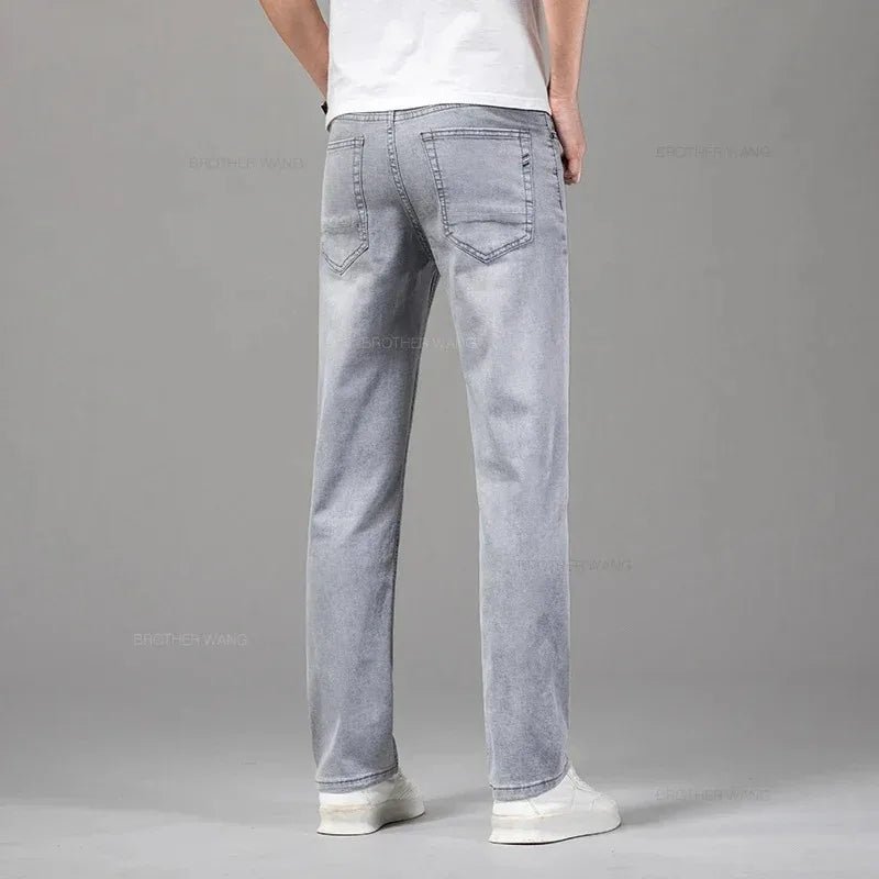 Jeans uomo grigi elasticizzati per estate: perfetti per l'ufficio o il tempo libero - StepByStepNow