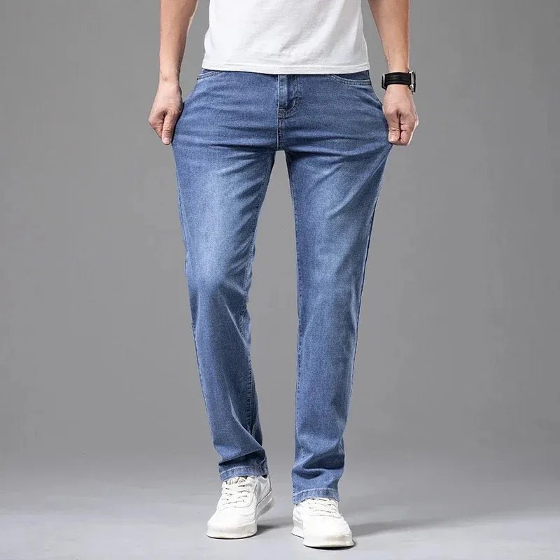 Jeans uomo grigi elasticizzati per estate: perfetti per l'ufficio o il tempo libero - StepByStepNow
